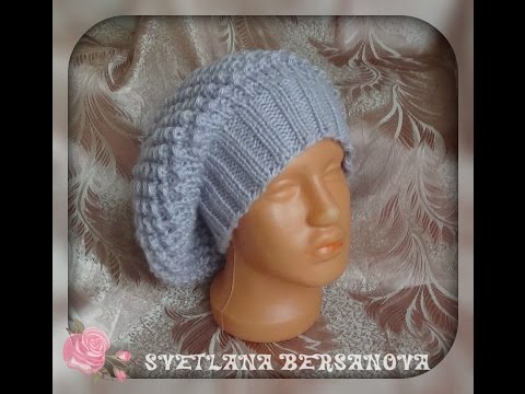 Видео: Берет спицами с узором КУКУРУЗКА