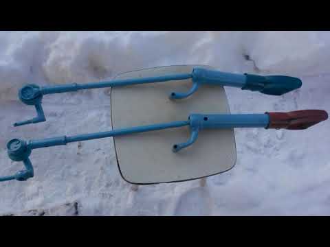 Видео: мотоблок НЕВА+Москвич, рычаг переключения скоростей