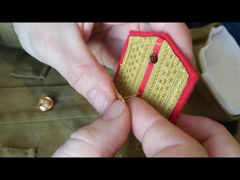 Видео: Оборудование погон для детской гимнастерки образца 1943 г