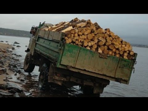 Видео: шашига в деле или особенности доставки дров на газ 66 в городских джунглях #firewooddelivery