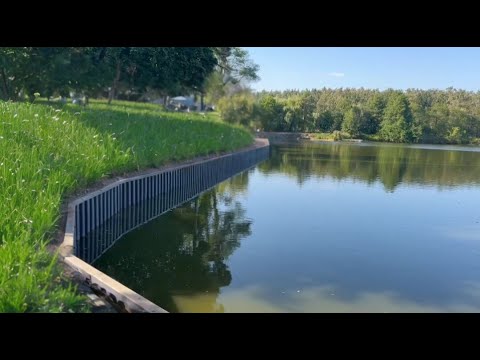 Видео: КОМПЛЕКС РАБОТ: Укрепление берега Шпунтом ПВХ. Бухта. Эллинг для Катера.