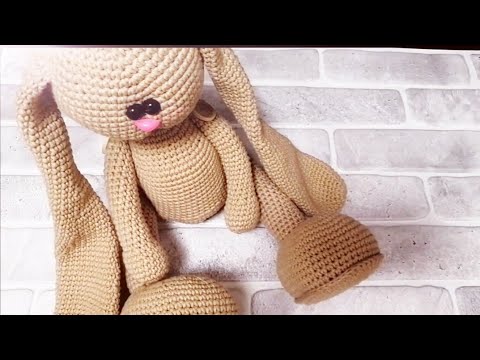 Видео: вяжем ножки для зайки тильда крючком.