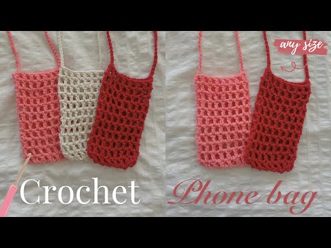 Видео: как связать крючком симпатичную сумочку для телефона | для начинающих