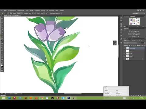 Видео: Обработка акварели в Photoshop и Illustrator для стоков.