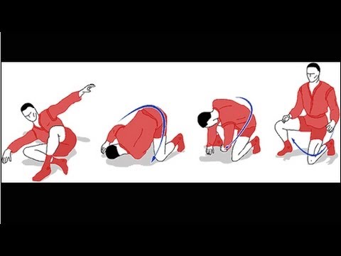 Видео: Кувырок вперед через плечо