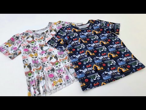 Видео: 💯[2] Очаровательные дизайны футболок с кроем и шитьем / Летние наряды для детей