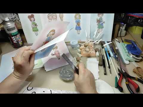 Видео: 🎆Ватная игрушка  ГОРОСКОП. Урок 4.  Тонируем и собираем игрушку.  Роспись лица.  Делаем подъюбник.