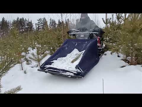 Видео: Катания в лесных массивах на мотобуксировщике. Путешествие в лес на Тофаларе.