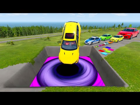 Видео: БОЛЬШИЕ И МАЛЕНЬКИЕ МАШИНКИ против ГИГАНТСКОЙ ЯМЫ #119 - BeamNG.drive Ninja BeamNG !