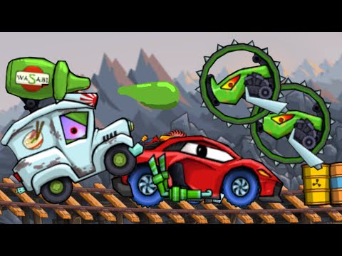 Видео: Car Eats Car 2. Серия 7: Ламборгини вступает в бой