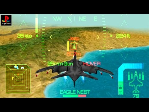 Видео: Eagle One: Harrier Attack - Геймплей PSX / PS1 / PS One / HD 720P (Epsxe)