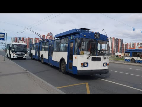 Видео: Троллейбус, маршрут №35 ЗиУ-683 БМ1 б.1116 (15.07.2020) Санкт-Петербург