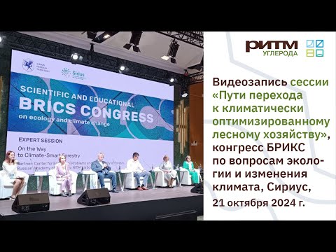 Видео: Пути перехода к климатически оптимизированному лесному хозяйству, сессия на конгрессе БРИКС