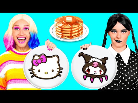 Видео: Крутой Арт-Челлендж: 3d-Ручка и Блинчики с Уэнсдей Аддамс от GoFun Challenge