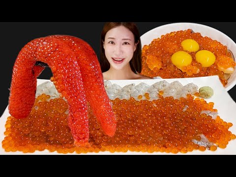 Видео: Салмон Роу + Сырый Шримп Мукбанг