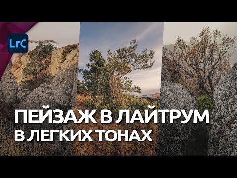 Видео: Пейзаж в легких тонах / Обработка в Lightroom / RAW для урока