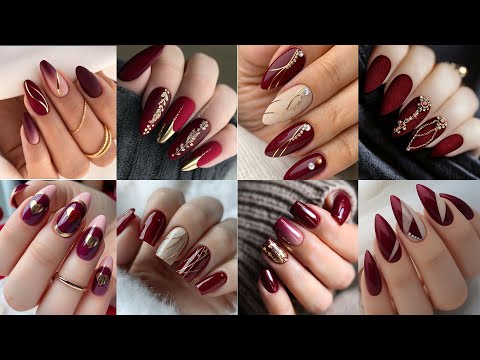 Видео: Французский маникюр, бордовый маникюр, миндальный маникюр, осенний маникюр 2025, идеи дизайна ног...
