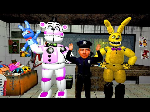 Видео: АНИМАТРОНИКИ ПУГАЮТ ОХРАННИКА FNAF 3 COOP ► Garry's Mod