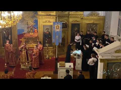 Видео: Трисвятое по выносе Креста (обычный напев)