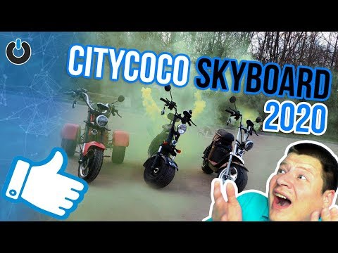 Видео: Электроскутеры Citycoco SkyBoard 2020 ТЕСТ ДРАЙВ Новый Электротранспорт Электробайки ситикоко