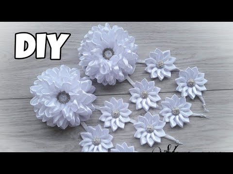 Видео: Большие пышные бантики для школы  /Канзаши / Diy