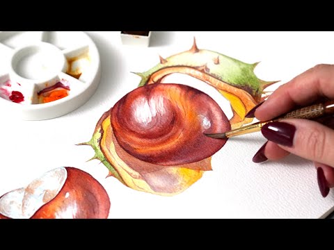 Видео: Исправьте плоскую акварель 🌰🍁 Умное остекление стало проще