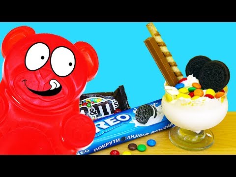 Видео: МОРОЖЕННОЕ ИЗ M&MS ДЛЯ ЖЕЛЕЙНОГО МЕДВЕДЯ ВАЛЕРЫ