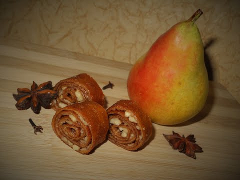 Видео: Пастила из груш: ТРИ ВИДА на любой вкус + ОРЕХОВЫЕ РУЛЕТЫ из пастилы. Грушевая пастила.