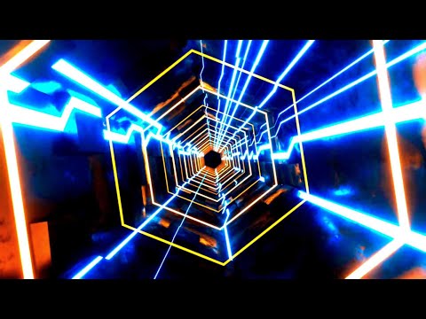 Видео: 🔷 Заставка 4K – Многоцветный Неоновый Шестигранный Тоннель | Футуристический VJ Луп (Без Звука)