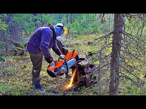 Видео: ИСКАЛ - НАШЁЛ! НАШЁЛ ТРАКТОРНУЮ БРИГАДУ, В ТАЙГЕ! ДОБРАЛСЯ ДО ИЗБЫ, ПРОПАЛА СОБАКА. РЯДОМ МЕДВЕДЬ!