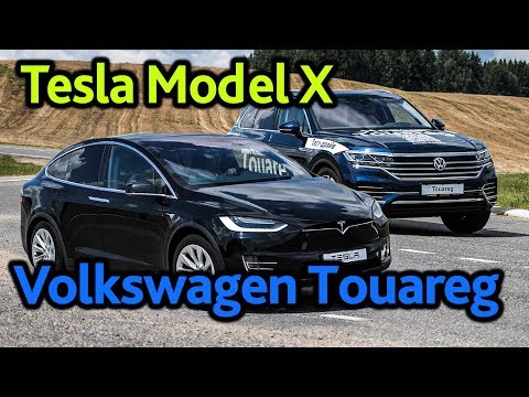 Видео: VW Touareg vs Tesla Model X: мощный дизель против ураганного электрокара