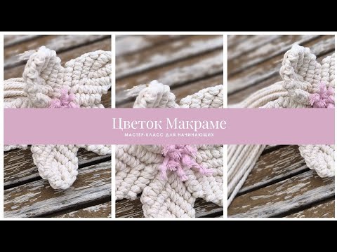 Видео: Цветок 🌸 Макраме / Мастер-класс для начинающих 
