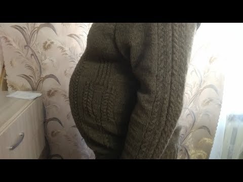 Видео: Вязание на полных. Реглан сверху на мужскую фигуру с животом.