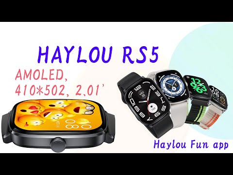 Видео: Haylou RS5 - обзор с изучением часов с супер ярким амолед экраном и классным вторым ремешком