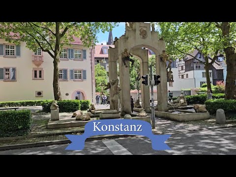 Видео: Города Германии. Прогулка в городе Констанц .