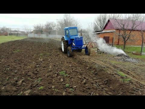 Видео: Пахота трактором т 40.  Лучший трактор для вспашки огорода.