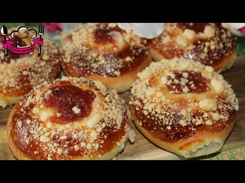 Видео: Streuselbrötchen mit Marmelade Thermomix - Термомикс   Вкуснейшие Булочки с Повидлом и Посыпкой