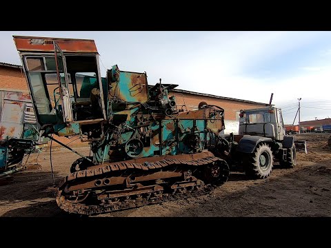 Видео: Легендарный комбайн уходит на покой! Техника времен СССР. Демонтаж.