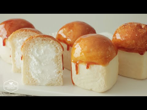 Видео: Мини-булочки с кремом, покрытые сахаром | Рецепт мягкого и пушистого домашнего хлеба