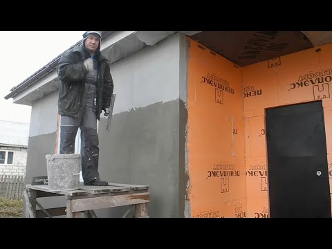 Видео: Вот что будет!!! если штукатурить пеноплекс ч.2
