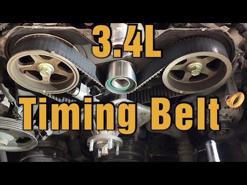 Видео: Замена ремня ГРМ и водяного насоса 3.4L мастером Toyota
