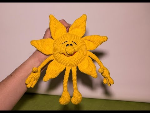 Видео: Игрушка Солнышко (вязание крючком)