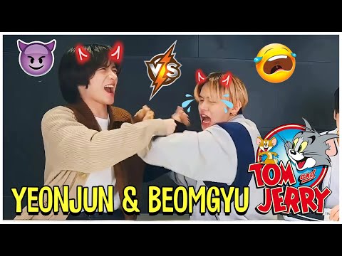 Видео: ТХТ Ёнджун и Бёмгю - живые Том и Джерри