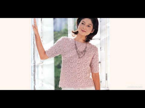 Видео: Замечательный узор для летних кофточек, джемперов, топов.