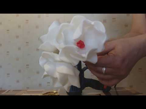 Видео: Цветы из остатков изолона без клея!