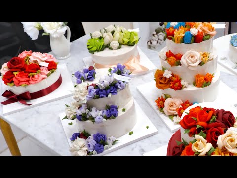 Видео: Как делается цветочный рисовый пирог из бобовой пасты | Корейский десерт