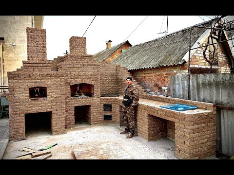Видео: Мангал печь под казан, помпейская печь наш 165 объект