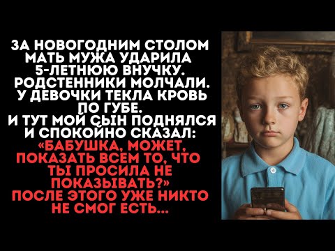 Видео: За новогодним столом мать мужа ударила 5-летнюю внучку.И тут мой сын поднялся и спокойно сказал