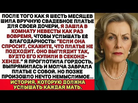 Видео: Я 6 месяцев шила ей свадебное платье. А потом услышала Если мама спросит  скажи, что оно не подошло…