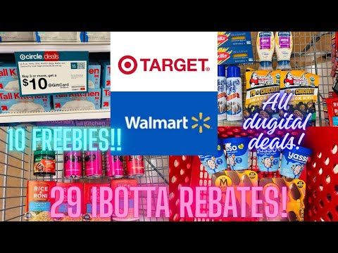 Видео: Потрясающая цифровая коллекция Walmart и Target! 10 бесплатных товаров! 29 скидок IBOTTA! Скидка ...